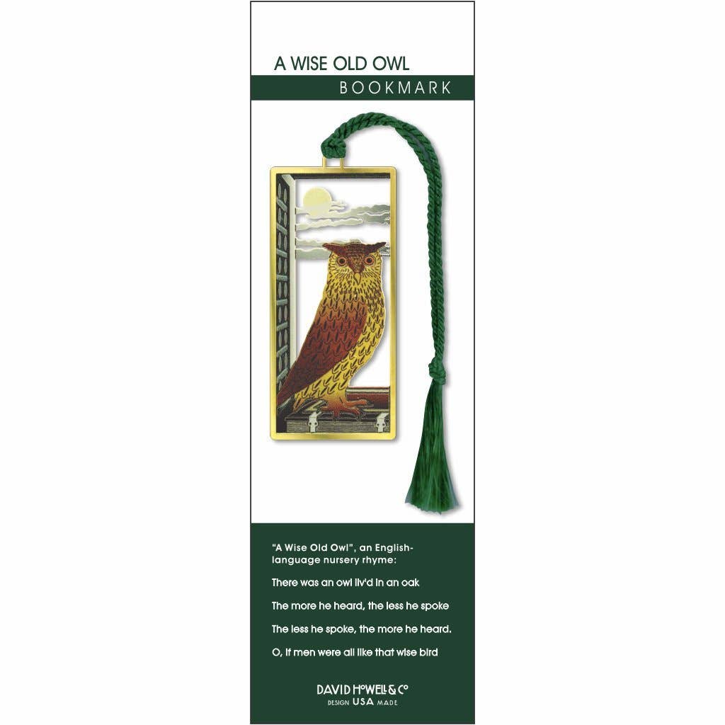 Bookmark - A Wise Old Owl Metal Bookmark