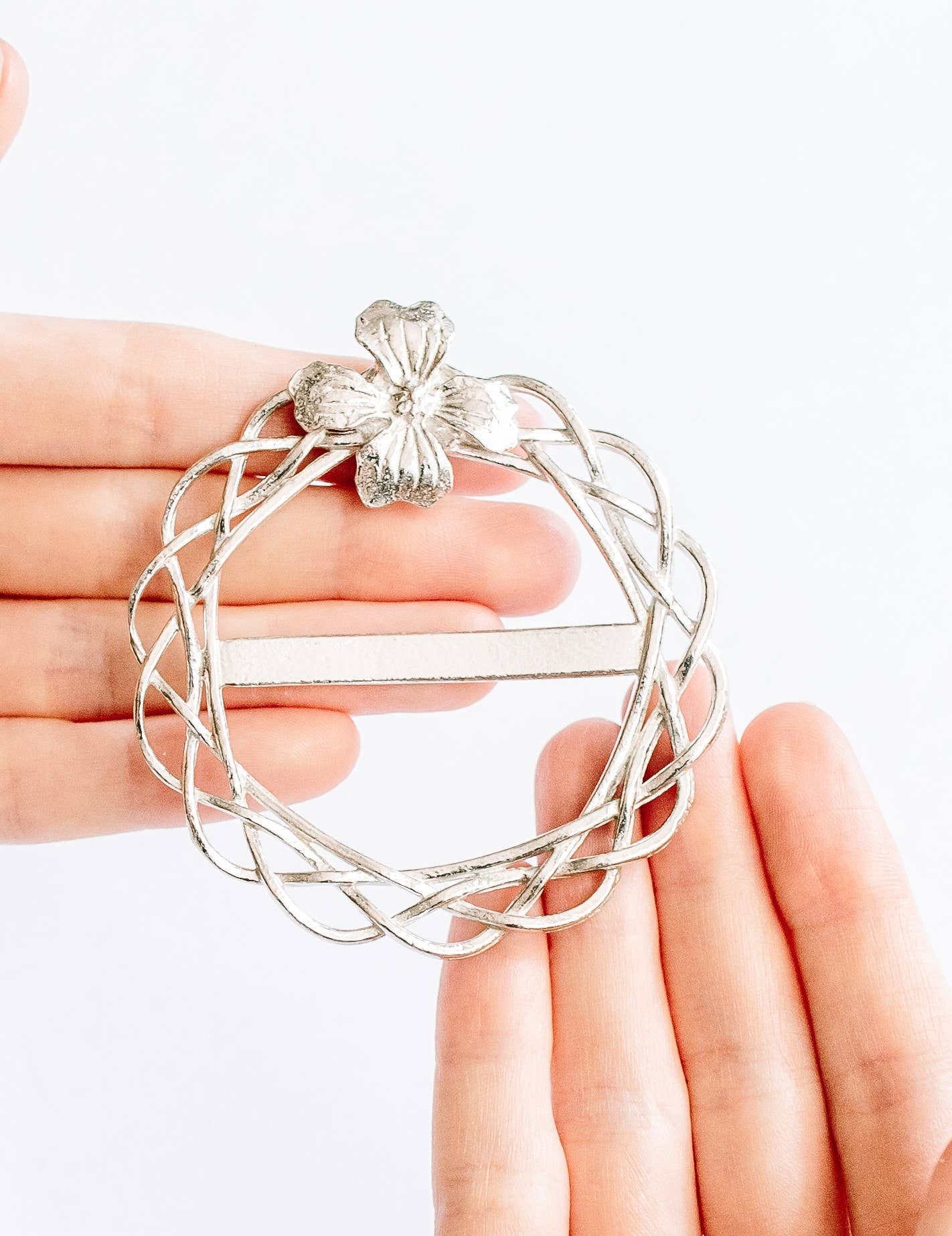 Scarf Ring - Dogwood (Pewter)