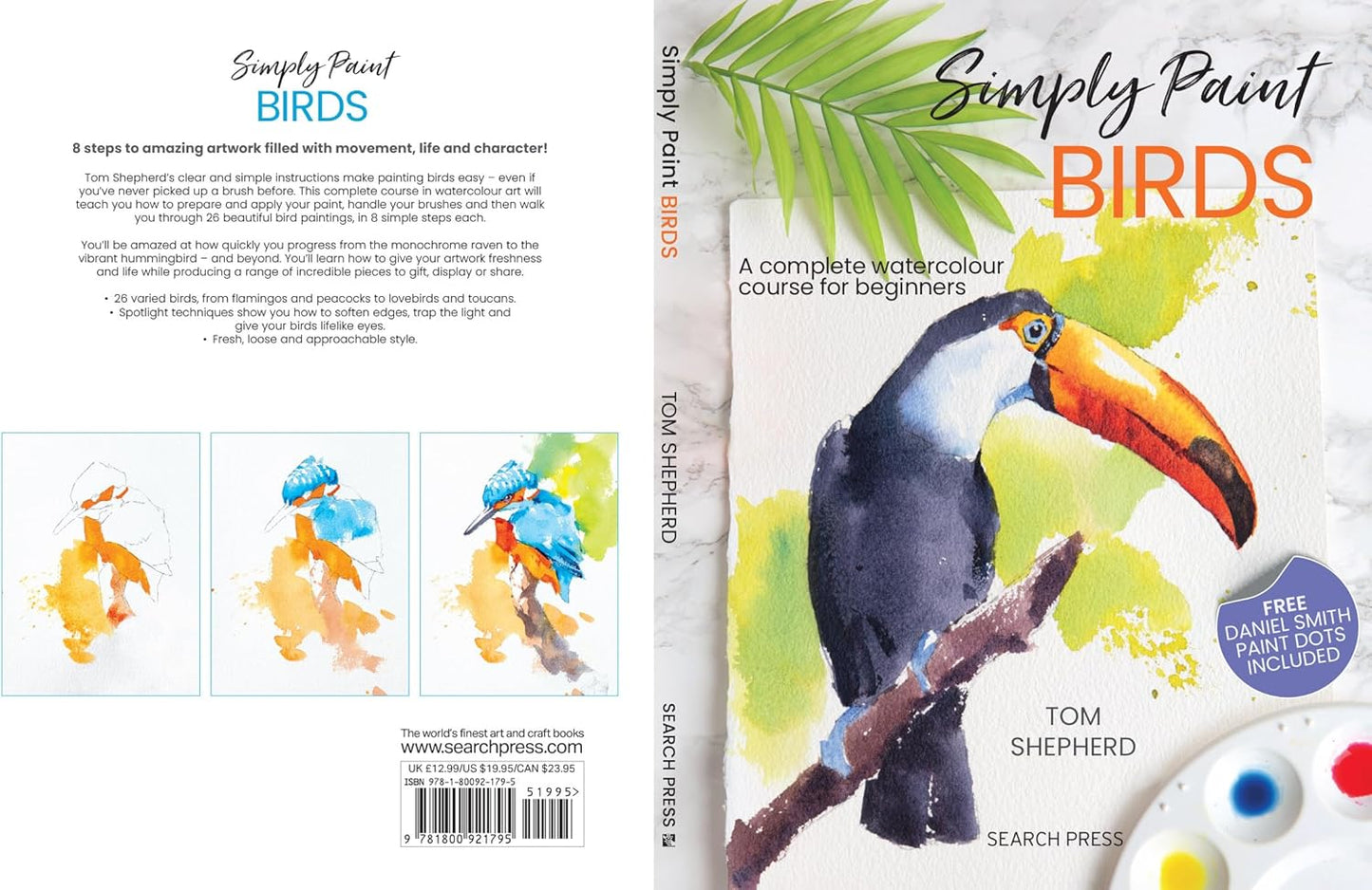 Book - Simply Paint Birds: A Complete Watercolour Course for Beginners by Tom Shepherd (Paperback)