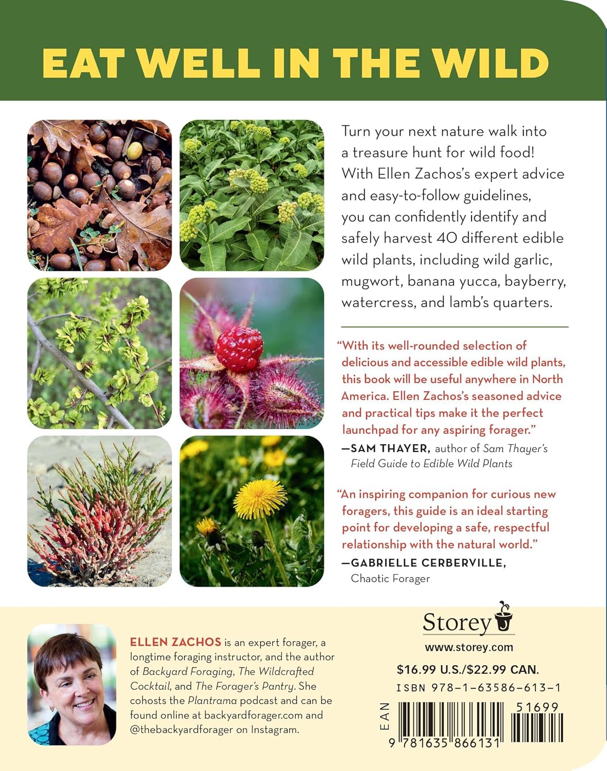 Book - How to Forage for Wild Foods without Dying: An Absolute Beginner's Guide to Identifying 40 Edible Wild Plants by Ellen Zachos (Paperback)