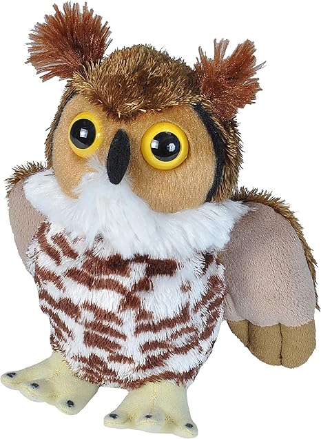 Plush Animal - Great Horned Owl - Hug'ems Mini (6")