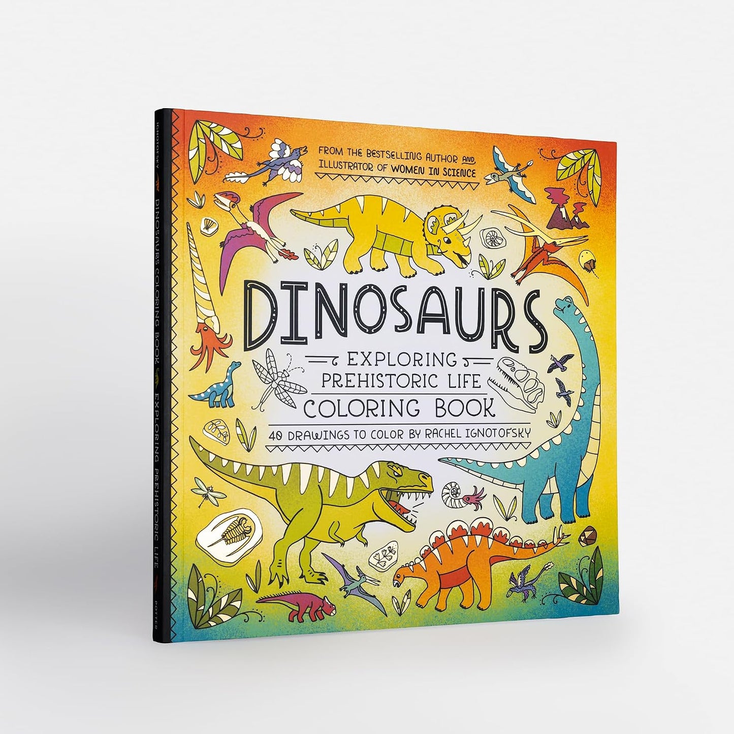 Book - Dinosaurs: Exploring Prehistoric Life Coloring Book: 40 Drawings to Color by Rachel Ignotofsky (Paperback)