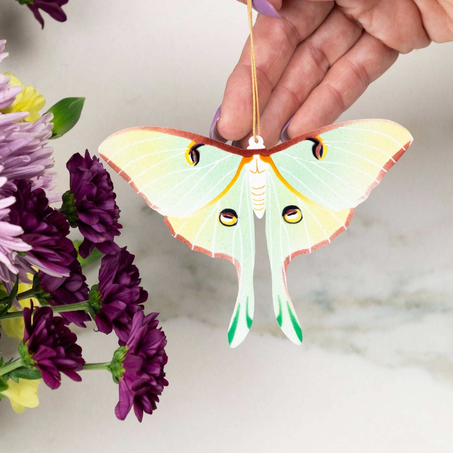 Greeting Card  - Luna Moth Ornament + Notecard
