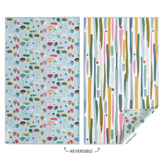 Microfiber Dish Towel - "Floral Stems" by Kate Lower