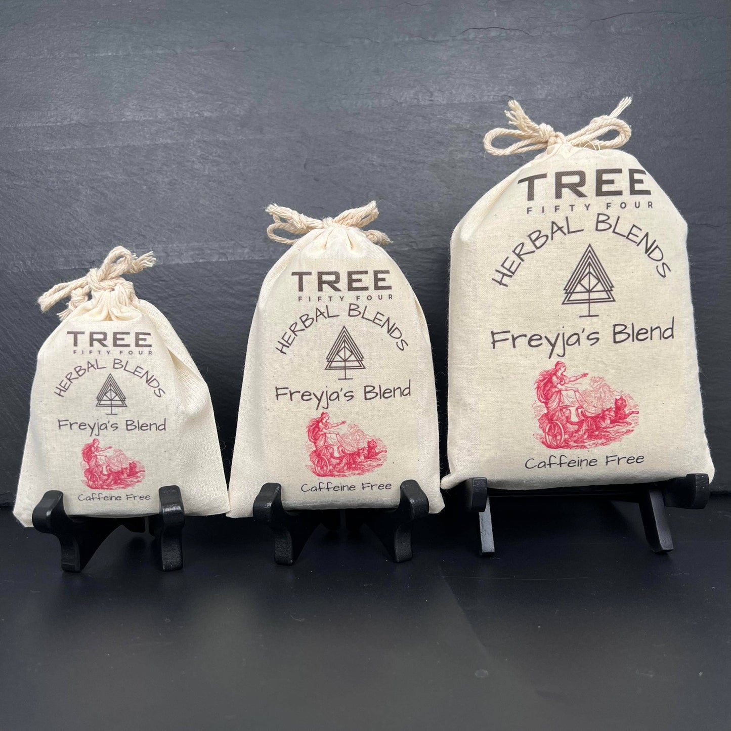 Loose Tea in Drawstring Sachet - Tree Fifty Four - Freyja's Herbal Tea Blend (3oz)