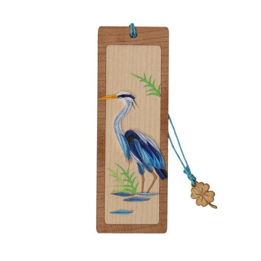 Bookmark - Hand Quilled - Blue Heron