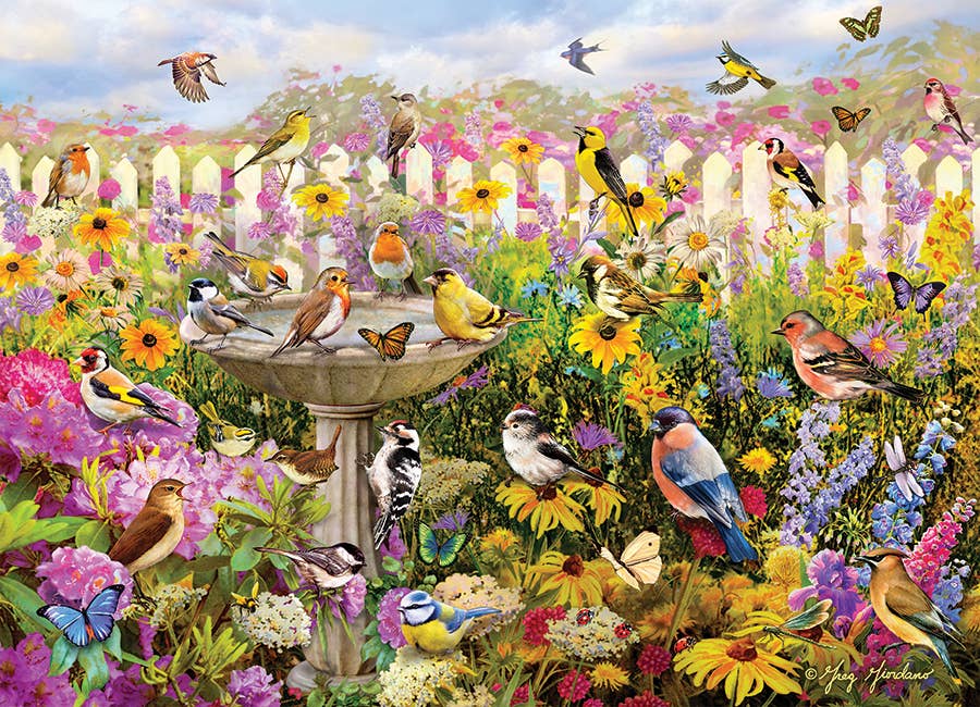 Puzzle - Backyard Bird Bath (1000-Piece)