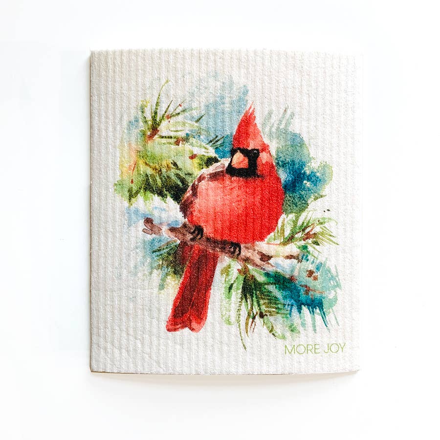 Eco-Friendly Dishcloth - Christmas Cardinal