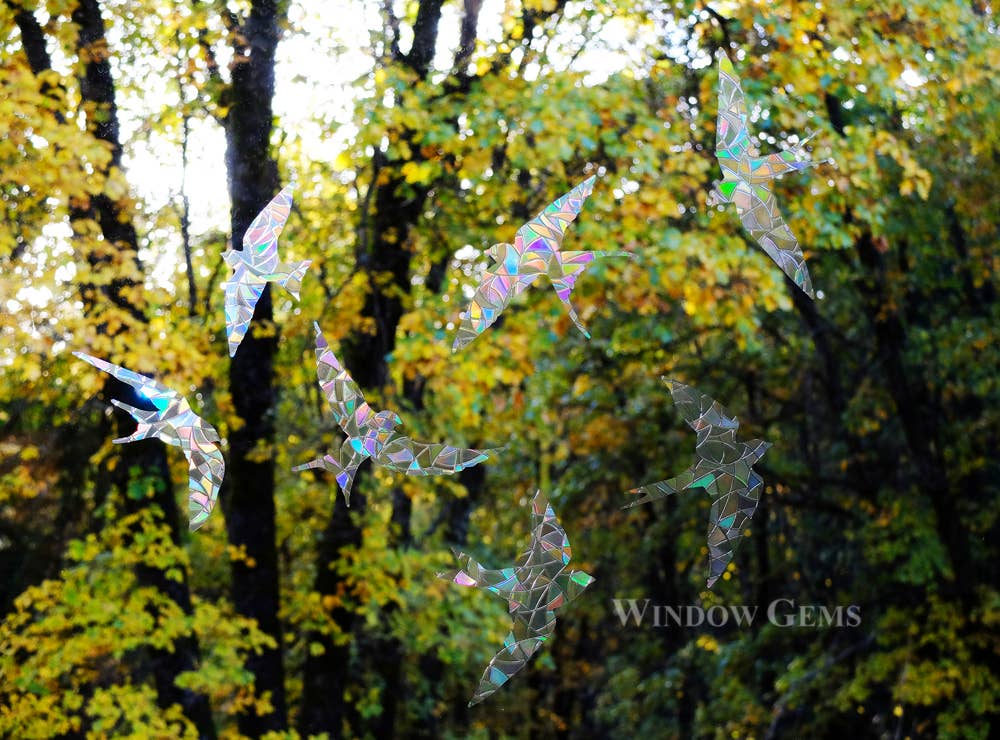 Window Gems - Swallows - Window Clings Bird Strike Prevention Decals