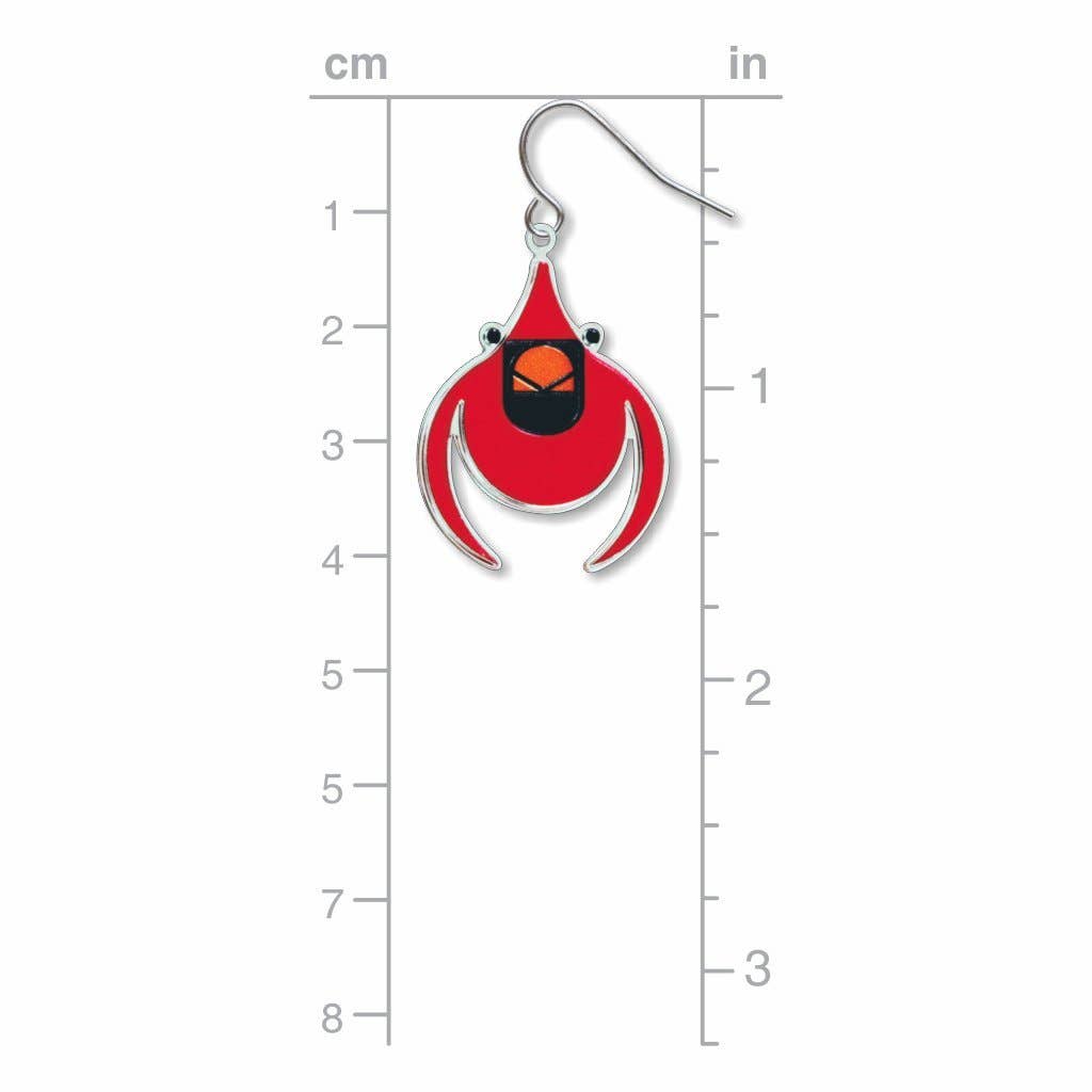 Boxed Jewelry - Charley Harper's Cardinal Earrings