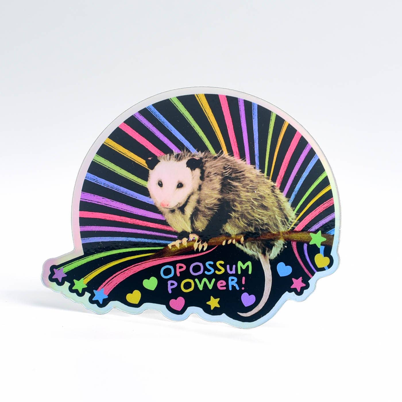 Sticker - Holographic Opossum Power