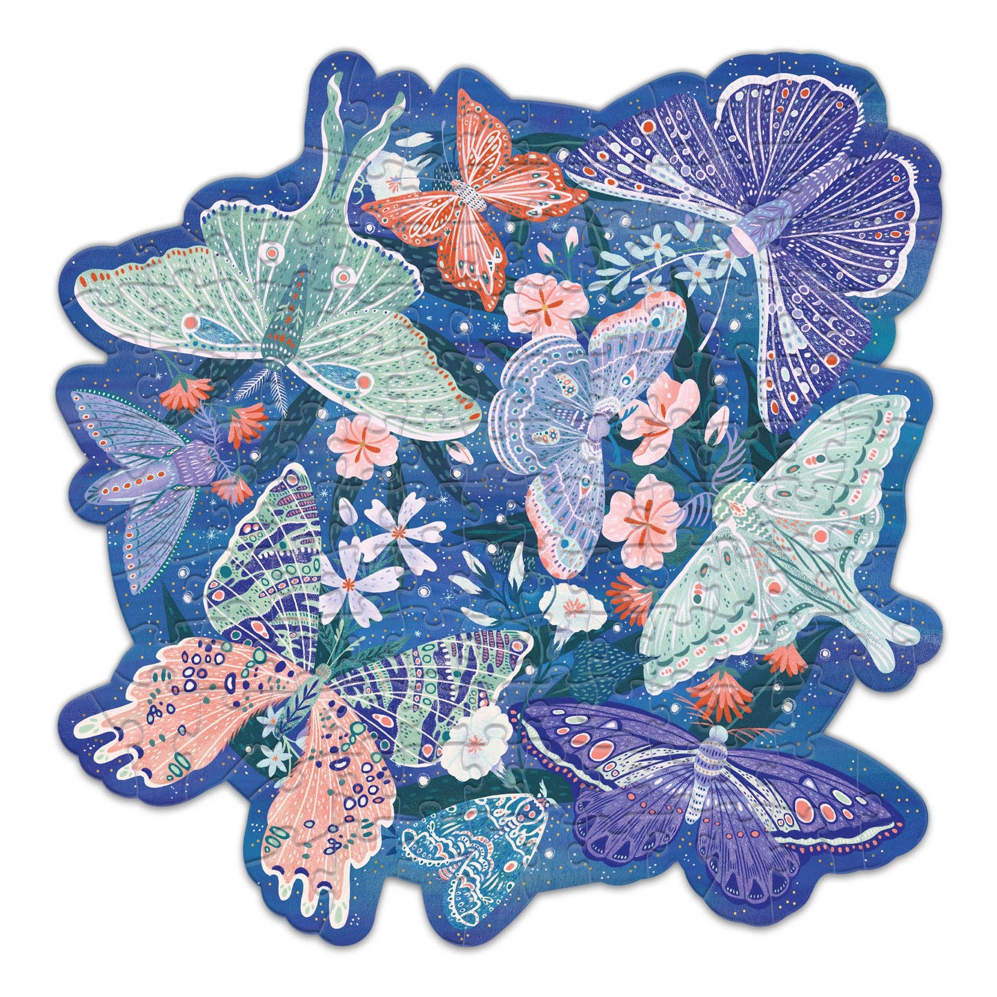 Puzzle - Firelight Collection - Luminous Butterflies (140 Pieces - Mini)