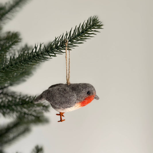 Ornament - Felted Robin