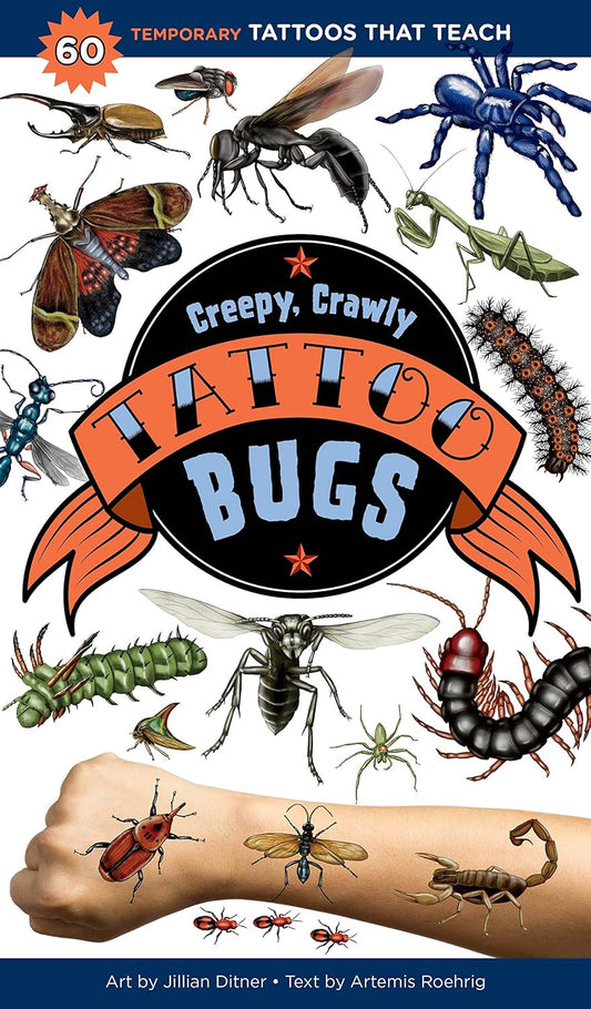 Temporary Tattoos - Creepy, Crawly Tattoo Bugs: 60 Temporary Tattoos That Teach (Paperback/Sticker Book)