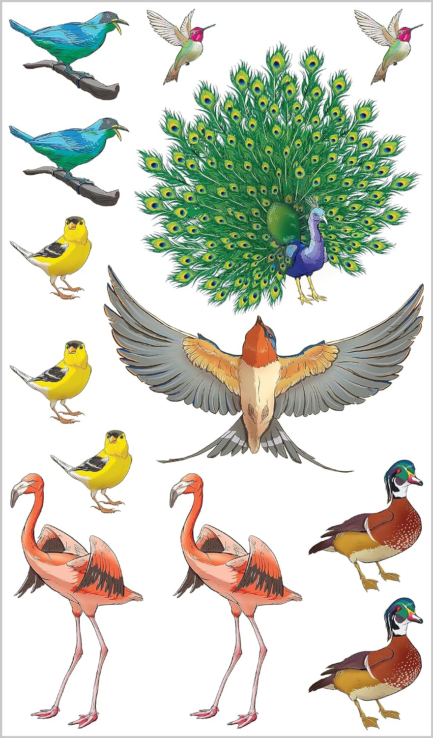 Temporary Tattoos - Soaring, Singing Tattoo Birds: 50 Temporary Tattoos That Teach (Paperback/Sticker Book)