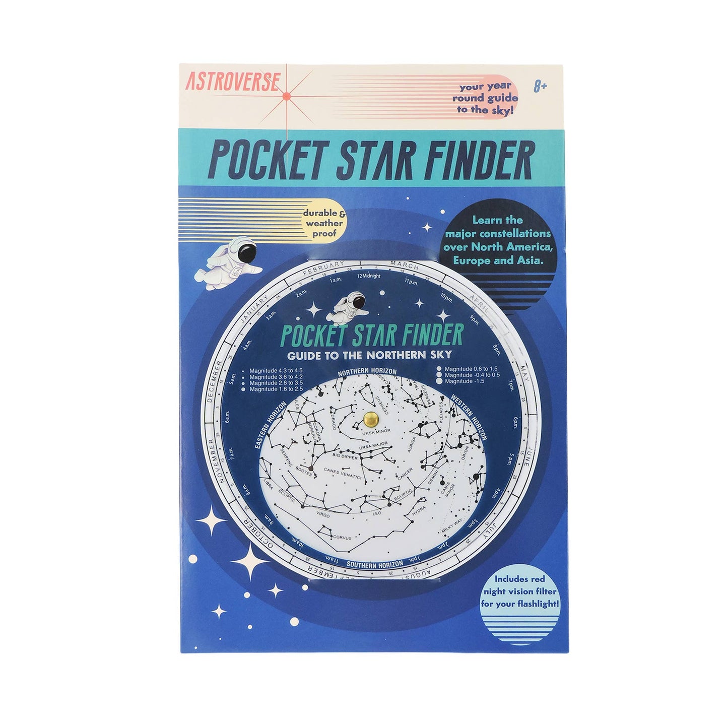Kids - Pocket Star Finder, Travel size, Use with Flashlight, STEM