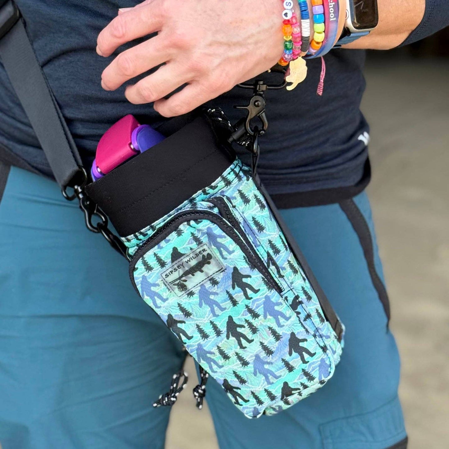 Water Bottle Carrier - Sasquatch Forest