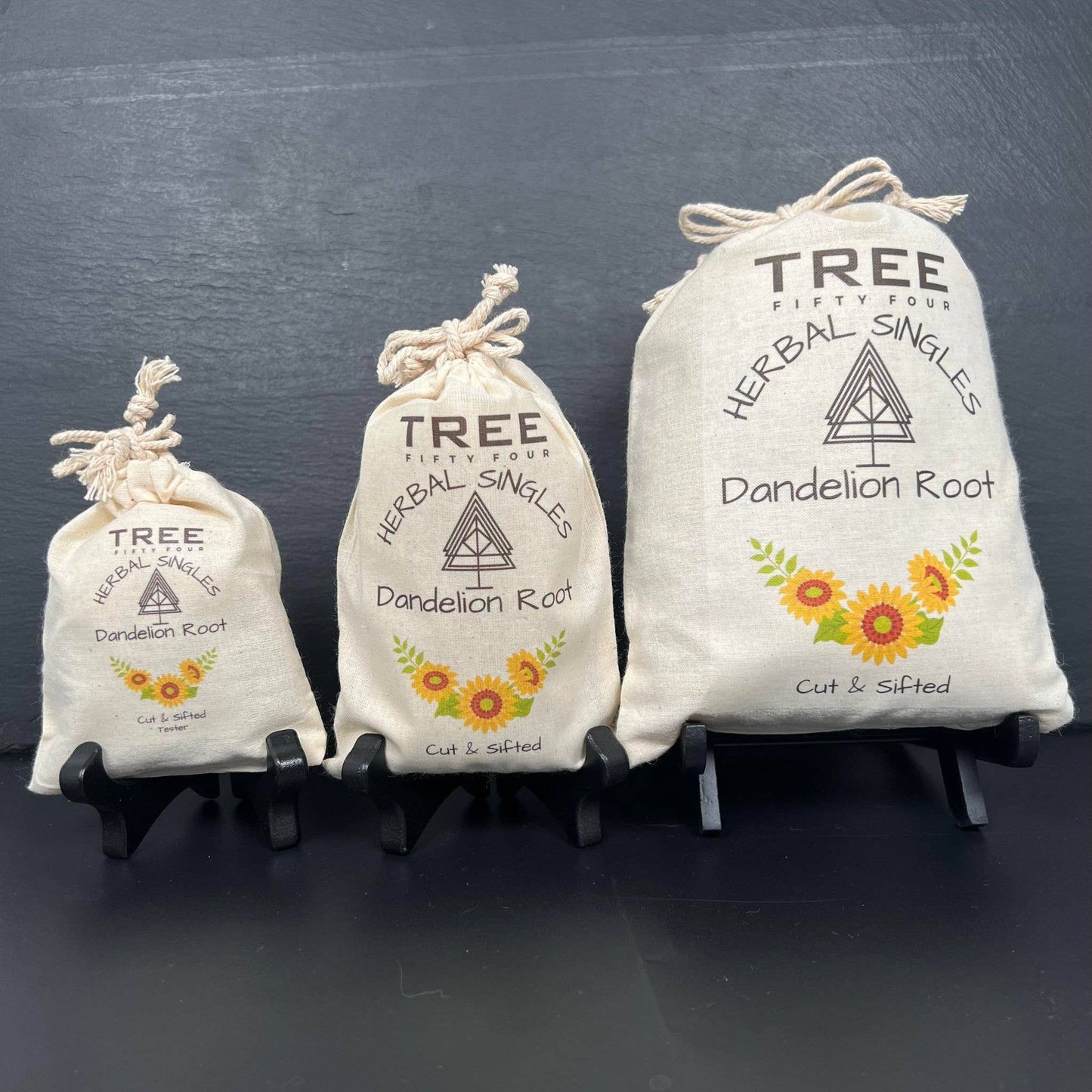 Loose Tea in Drawstring Sachet - Tree Fifty Four - Dandelion Root (4oz)