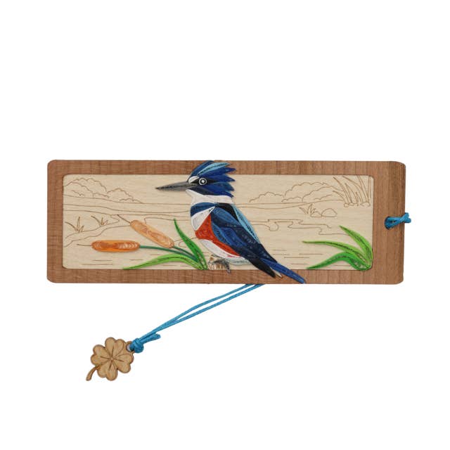 Bookmark - Hand Quilled - Kingfisher