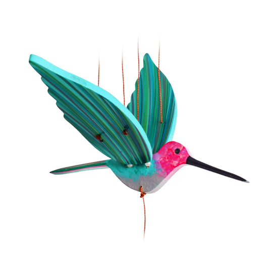 Flying Bird Mobile - Pink Hummingbird