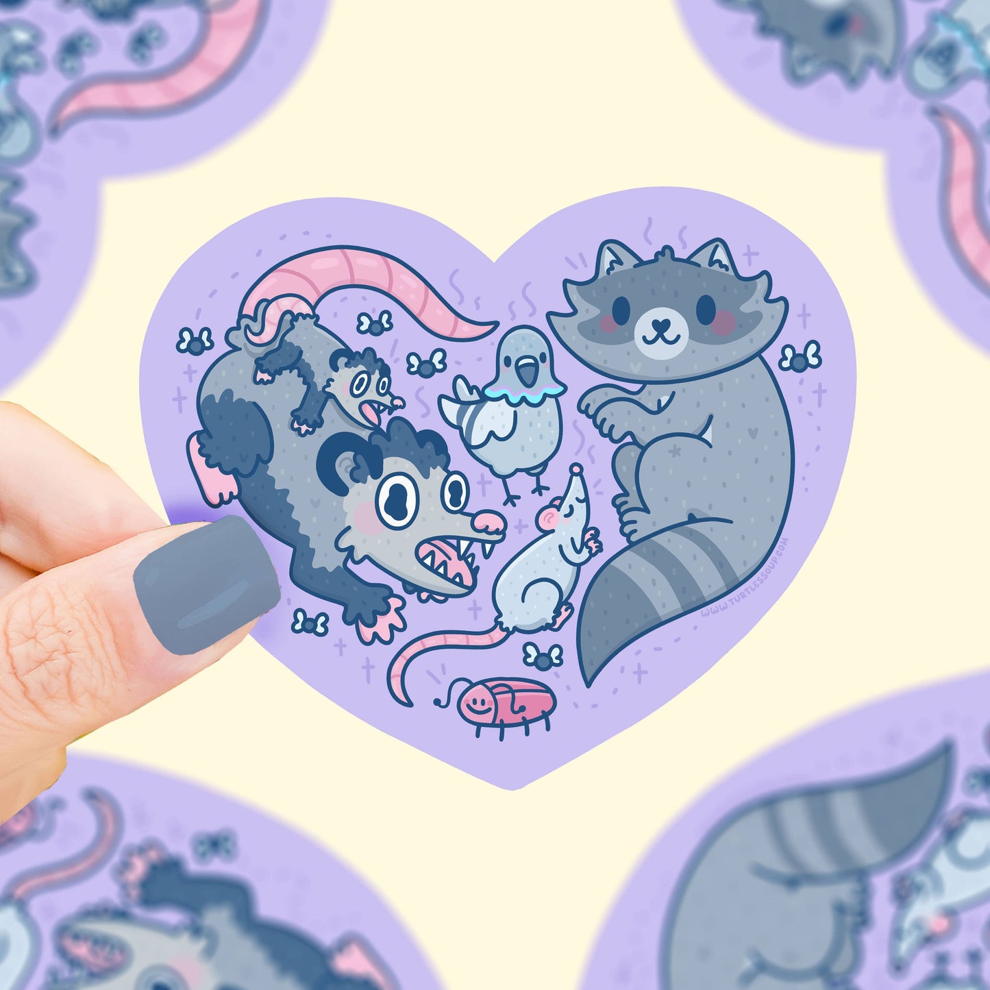 Sticker - Trash Animals Heart Vinyl Sticker