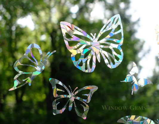 Window Gems - Butterfly - Window Clings Bird Strike Prevention Decals