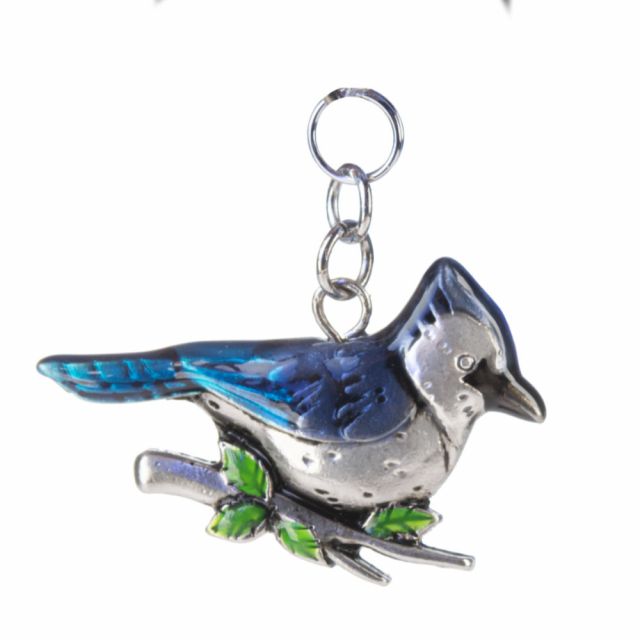 Crystal Expressions Ornament with Removable Charm - Blue Jay