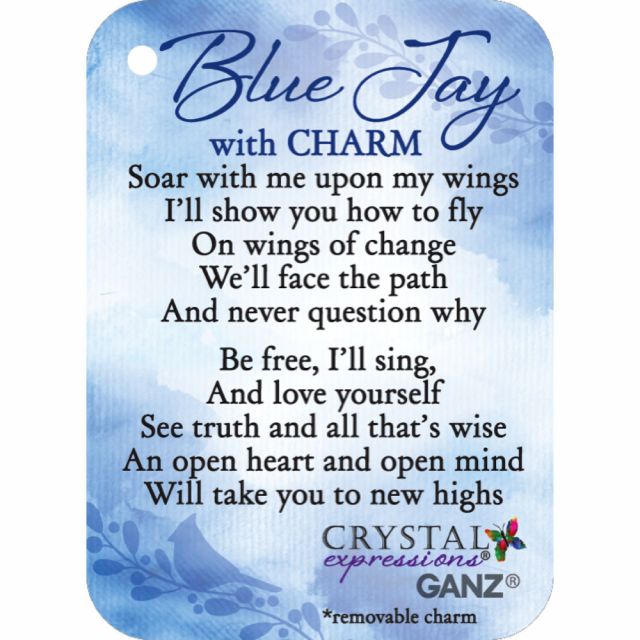 Crystal Expressions Ornament with Removable Charm - Blue Jay