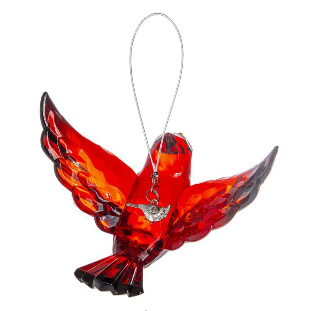 Crystal Expressions Ornament with Removable Charm - Radiant Cardinal