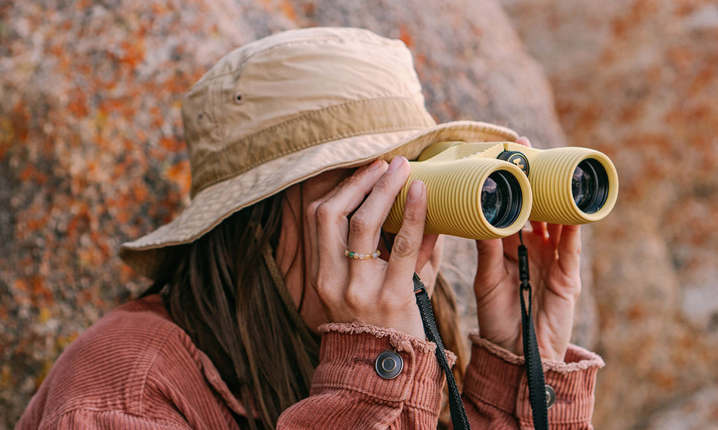 Field Issue 8x32 Waterproof Binoculars in Banana Slug (Yellow) by Nocs Provisions