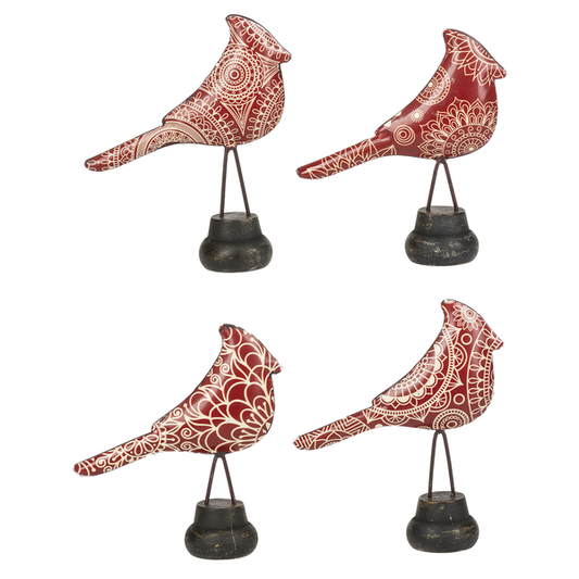 Shelf Sitter - Red Pattern Cardinal