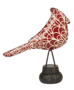 Shelf Sitter - Red Pattern Cardinal