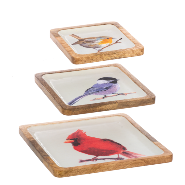 Square Bird Serving Tray - Small