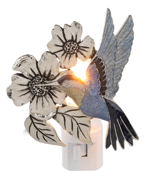 Night Light - Hummingbird & Flowers