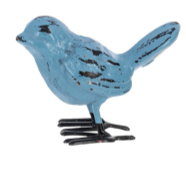 Decor - Rustic Iron Painted Mini Garden Birds (Choose color)