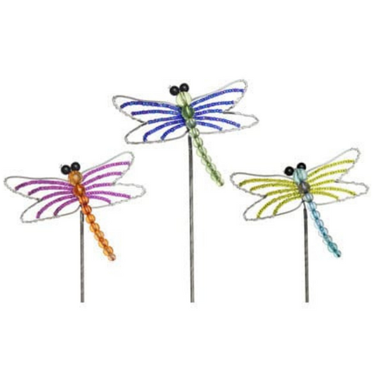 Beaded Art - Dragonfly Garden Stake