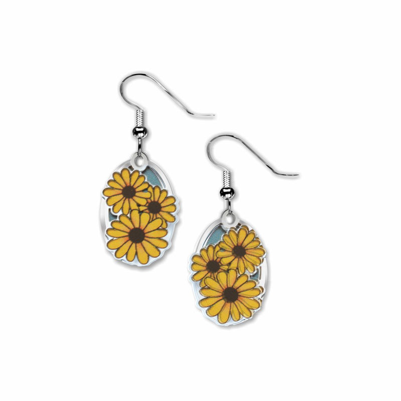 Boxed Jewelry - Black-Eyed Susan Flower Earrings