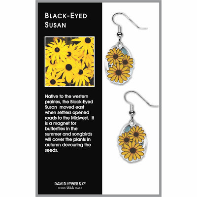 Boxed Jewelry - Black-Eyed Susan Flower Earrings