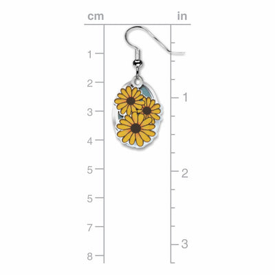 Boxed Jewelry - Black-Eyed Susan Flower Earrings