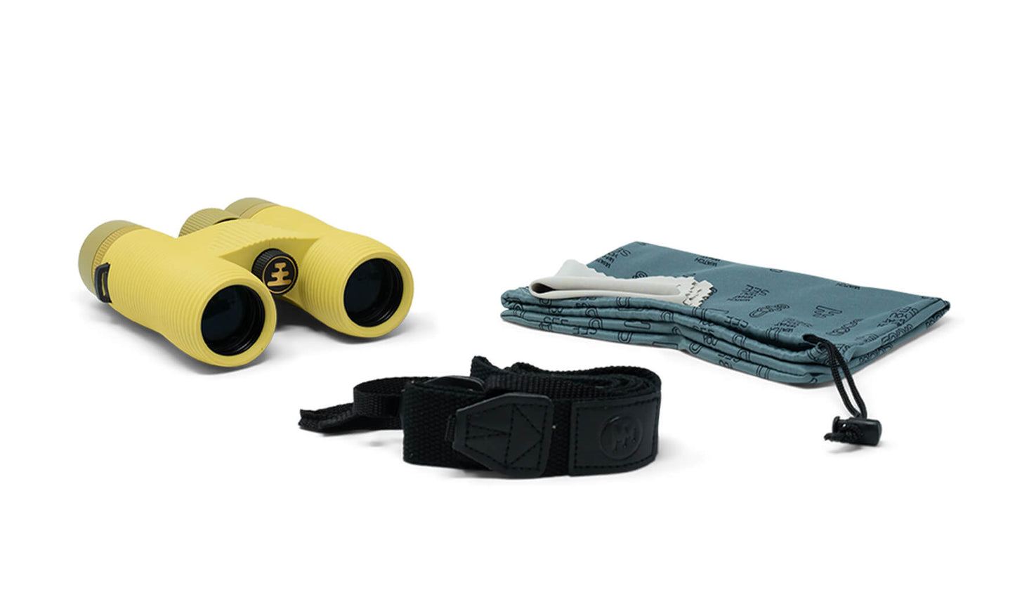Field Issue 8x32 Waterproof Binoculars in Banana Slug (Yellow) by Nocs Provisions