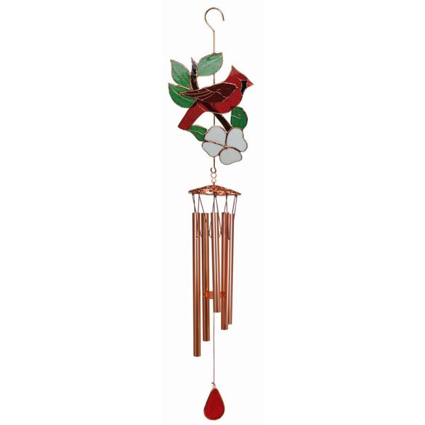 Wind Chime - Stained Glass Large Cardinal (40")