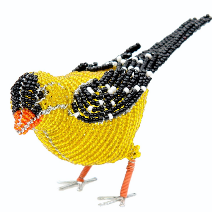 Beaded Art Bird - Goldfinch