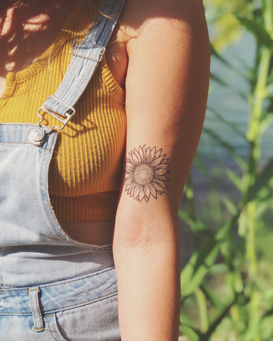 Temporary Tattoo - Sunflower (1 pack)