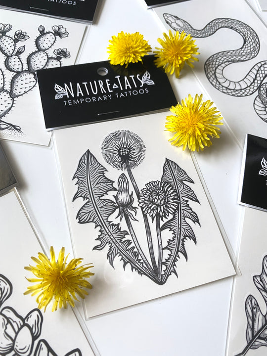 Temporary Tattoo - Dandelion (1 pack)