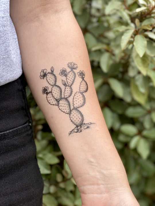 Temporary Tattoo - Prickly Pear Cactus (1 pack)