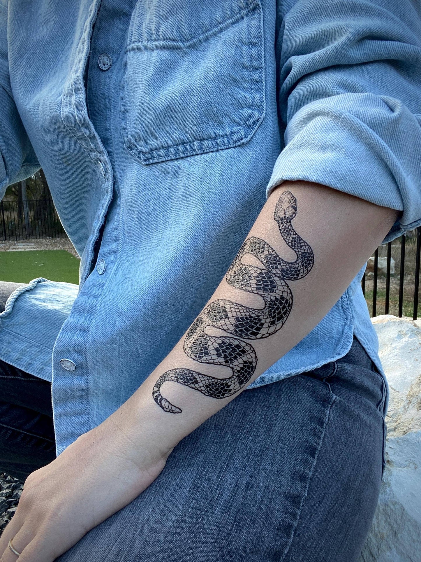 Temporary Tattoo - Rattlesnake (1 Pack)