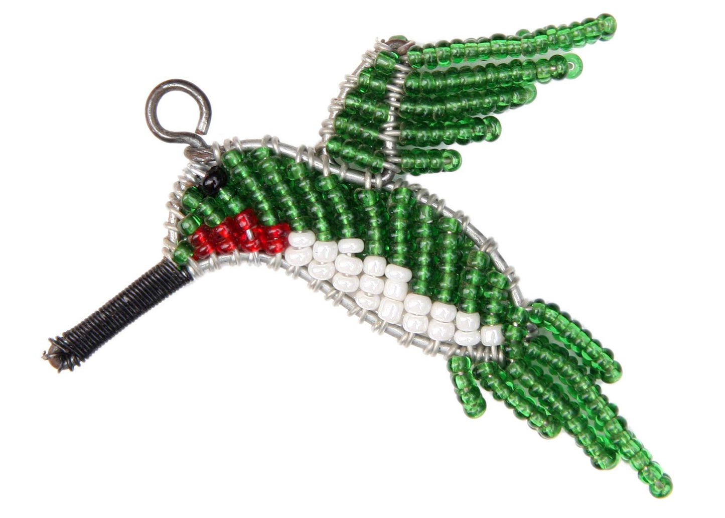 Beadwork Art - Hummingbird Keychain & Bag Clip