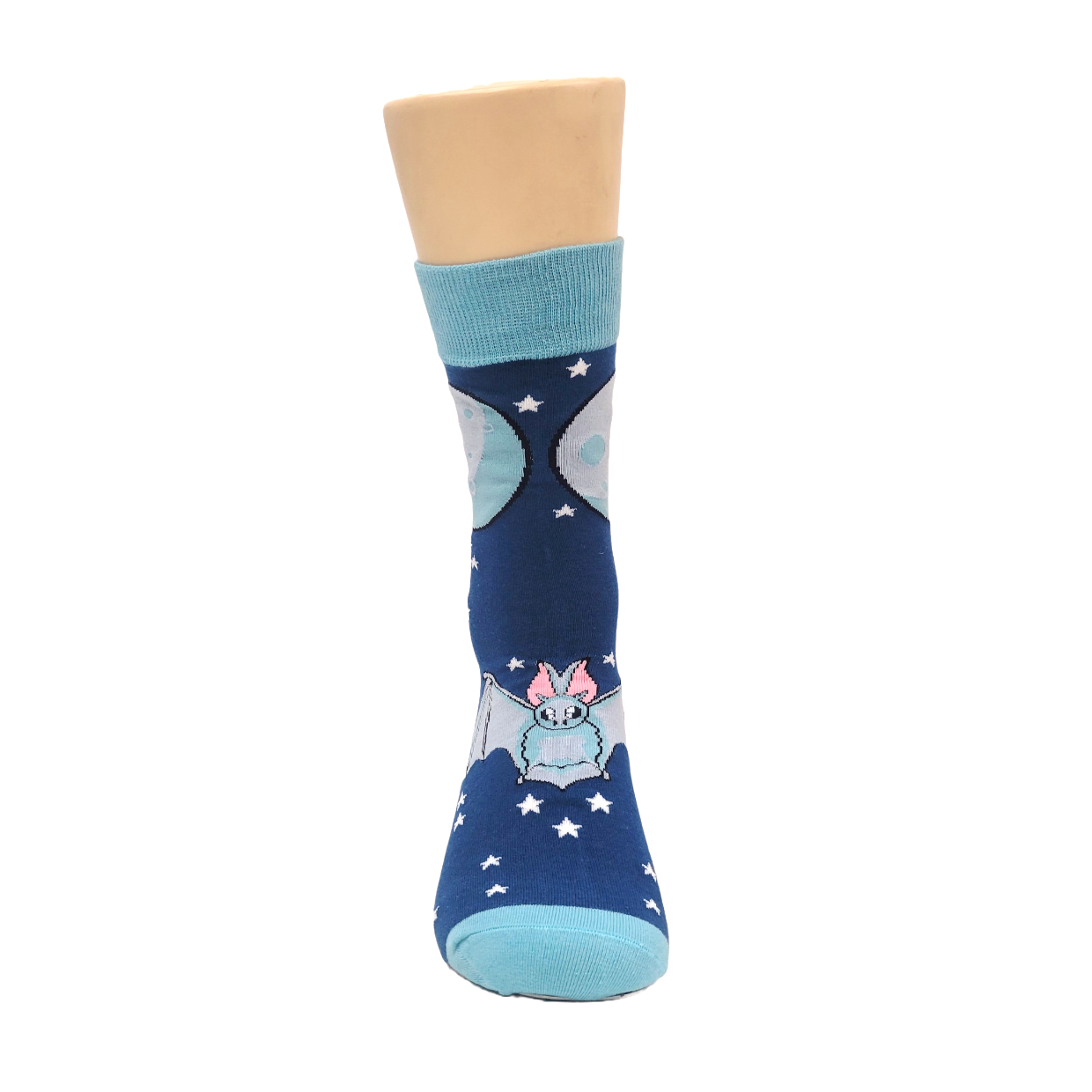 Socks - Adult Medium - Night Bat Under the Moon