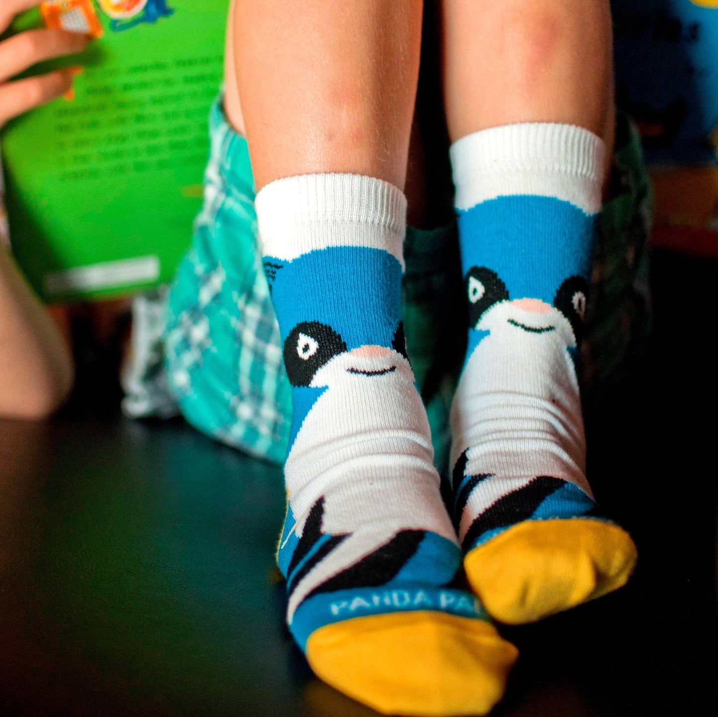 Socks - Kids - Blue Raccoon