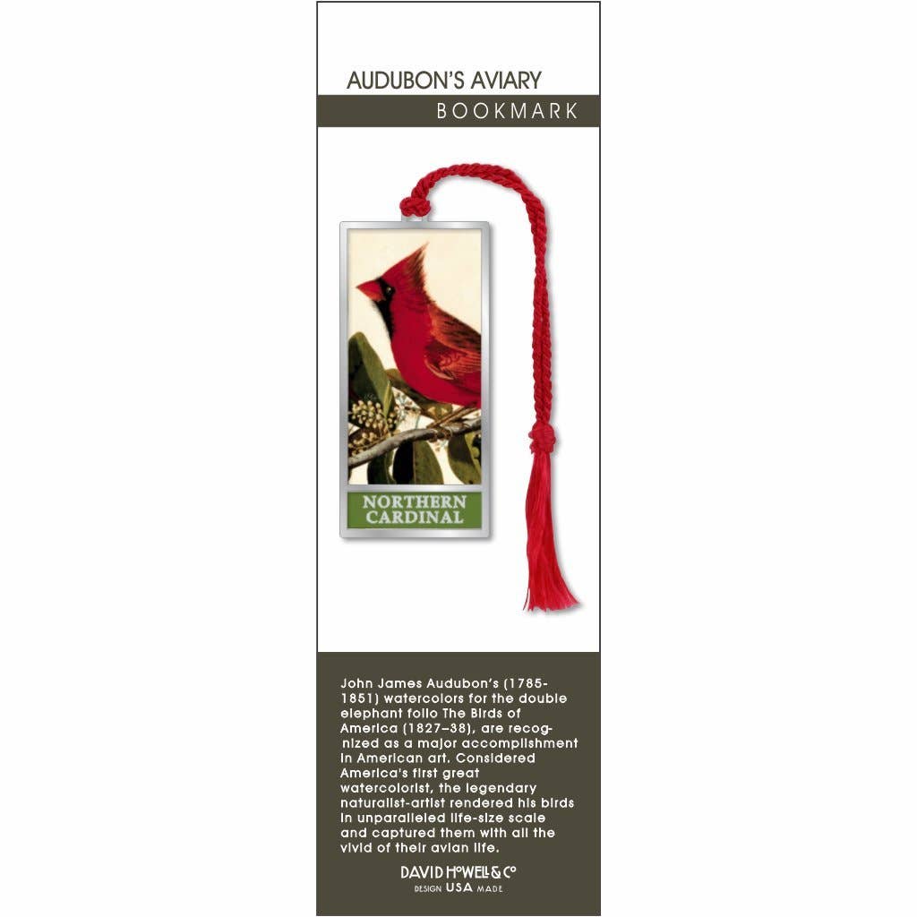 Bookmark - Audubon's Northern Cardinal Metal Bookmark